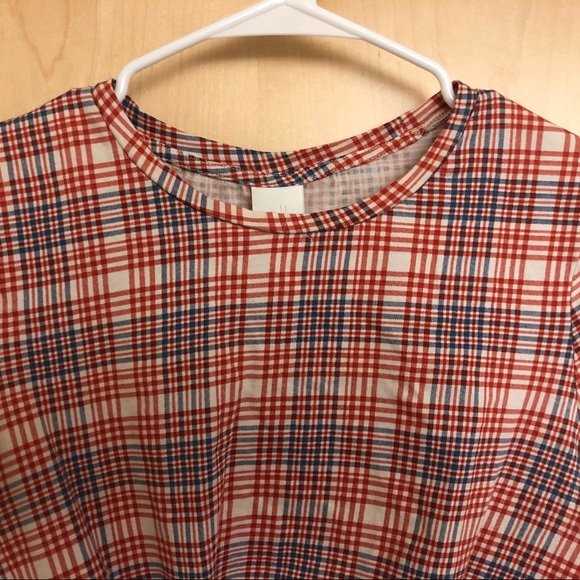H&M plaid crop top twist knot front - Picture 2 of 6